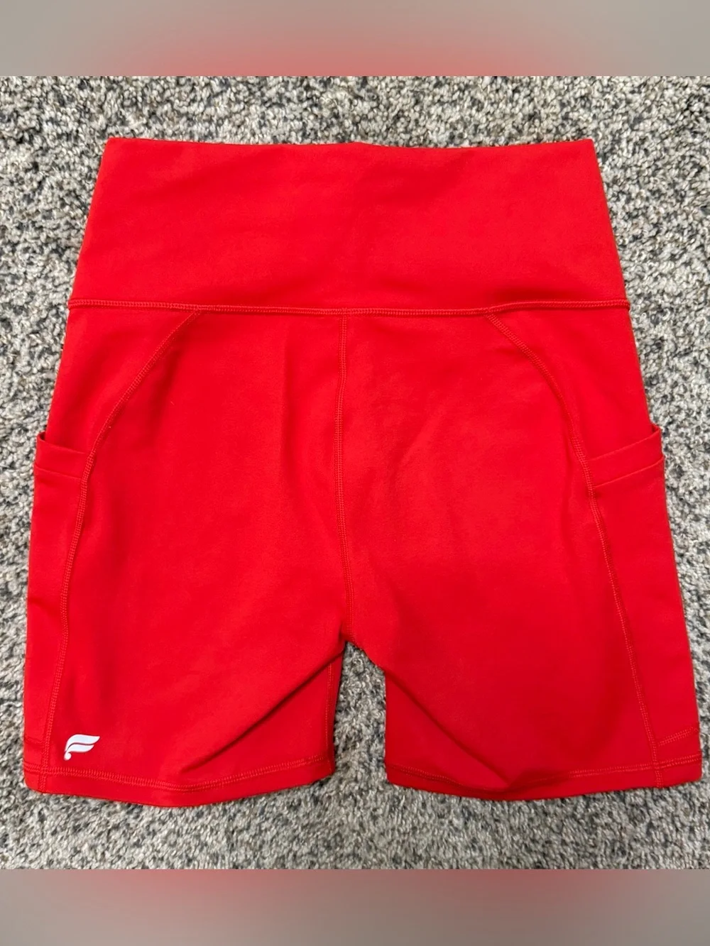 NWT Fabletics Power Hold Women's High-Rise Red Shorts - Size Small
